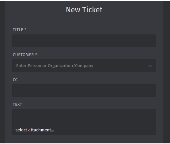 Helpdesk Ticket